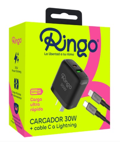 Cargador Ringo Power 30W C a Ligthning