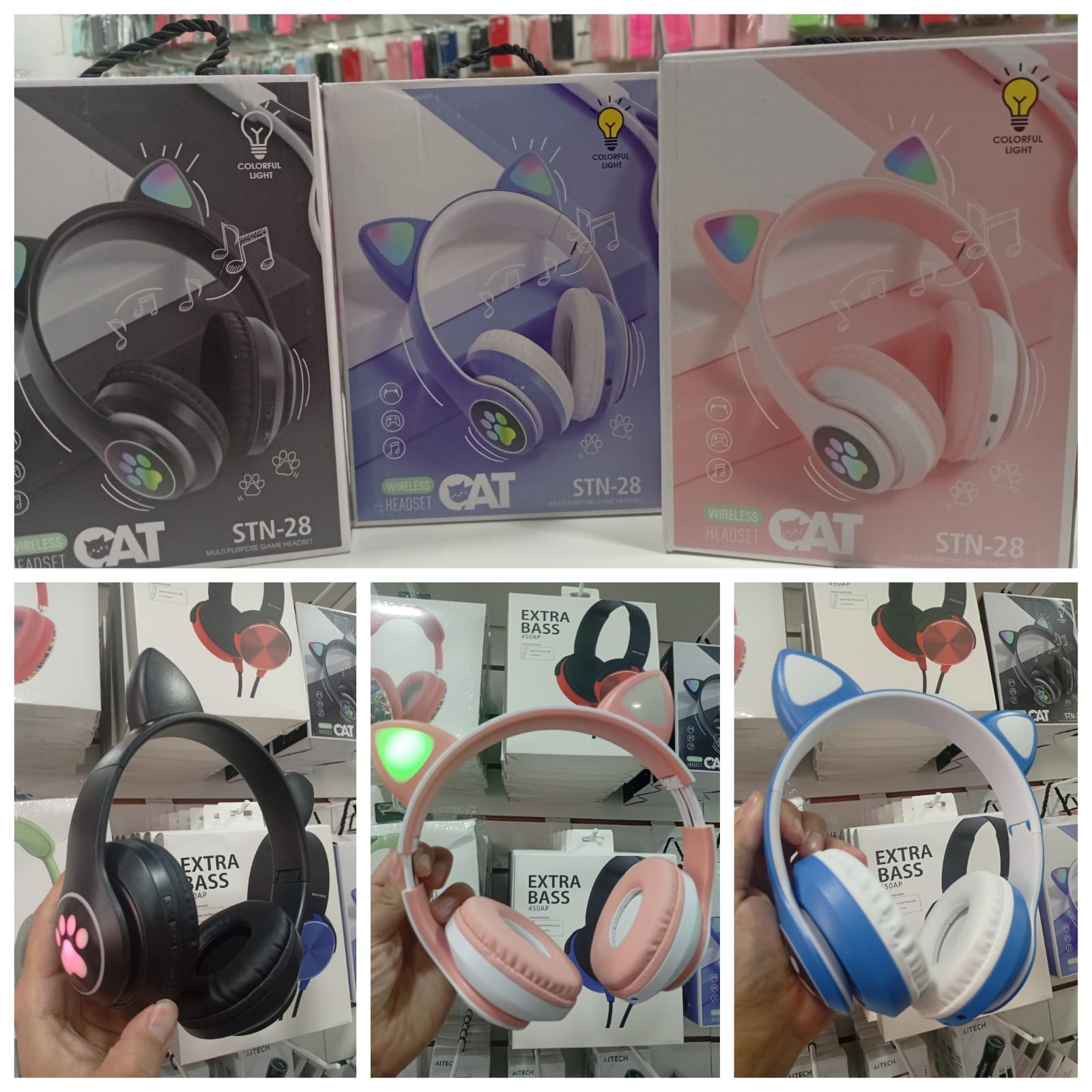 Auricular BT Cat headphone STN-28
