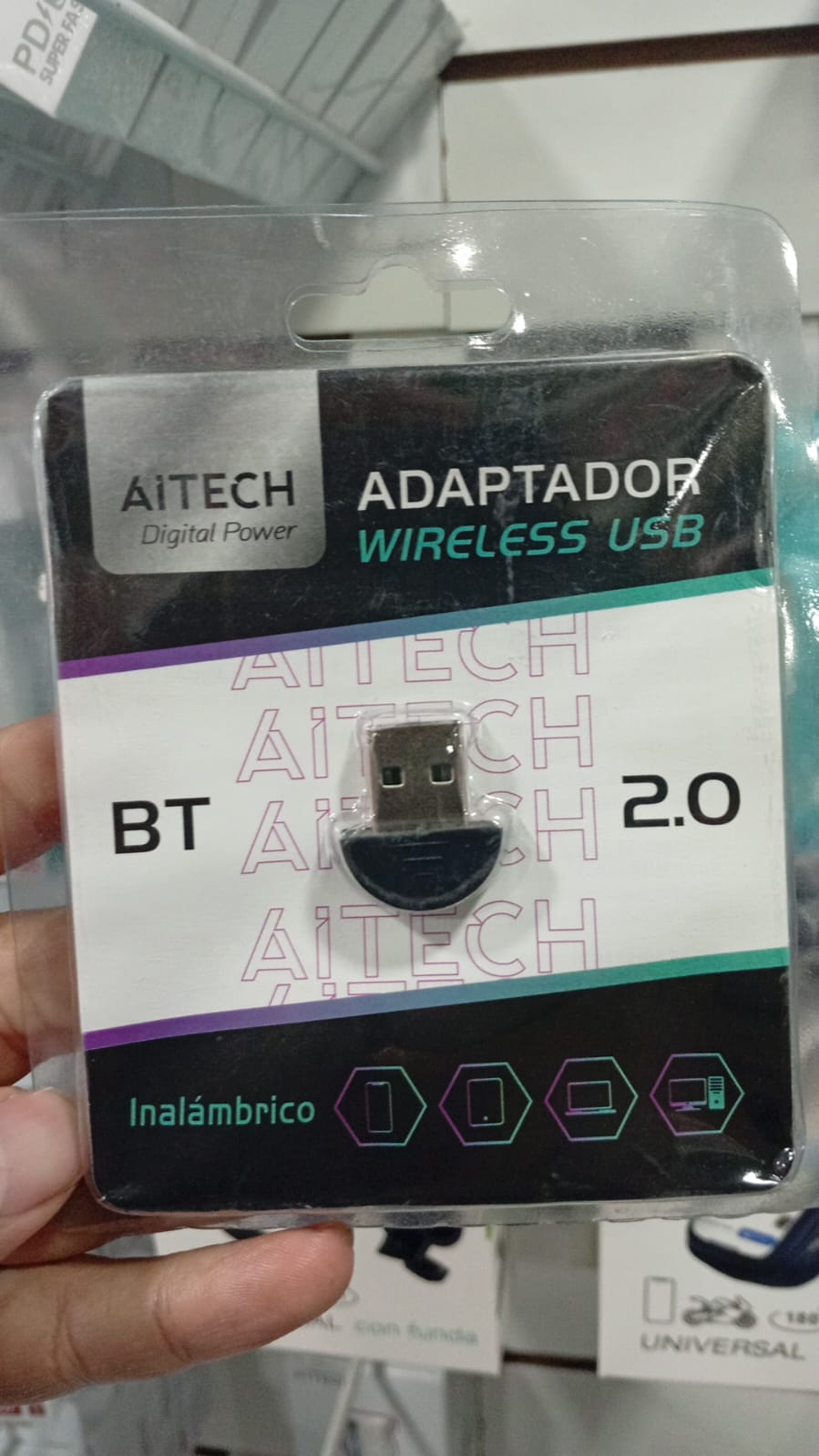 Adaptador BT Aitech 2.0 usb WiFi AICA100122N