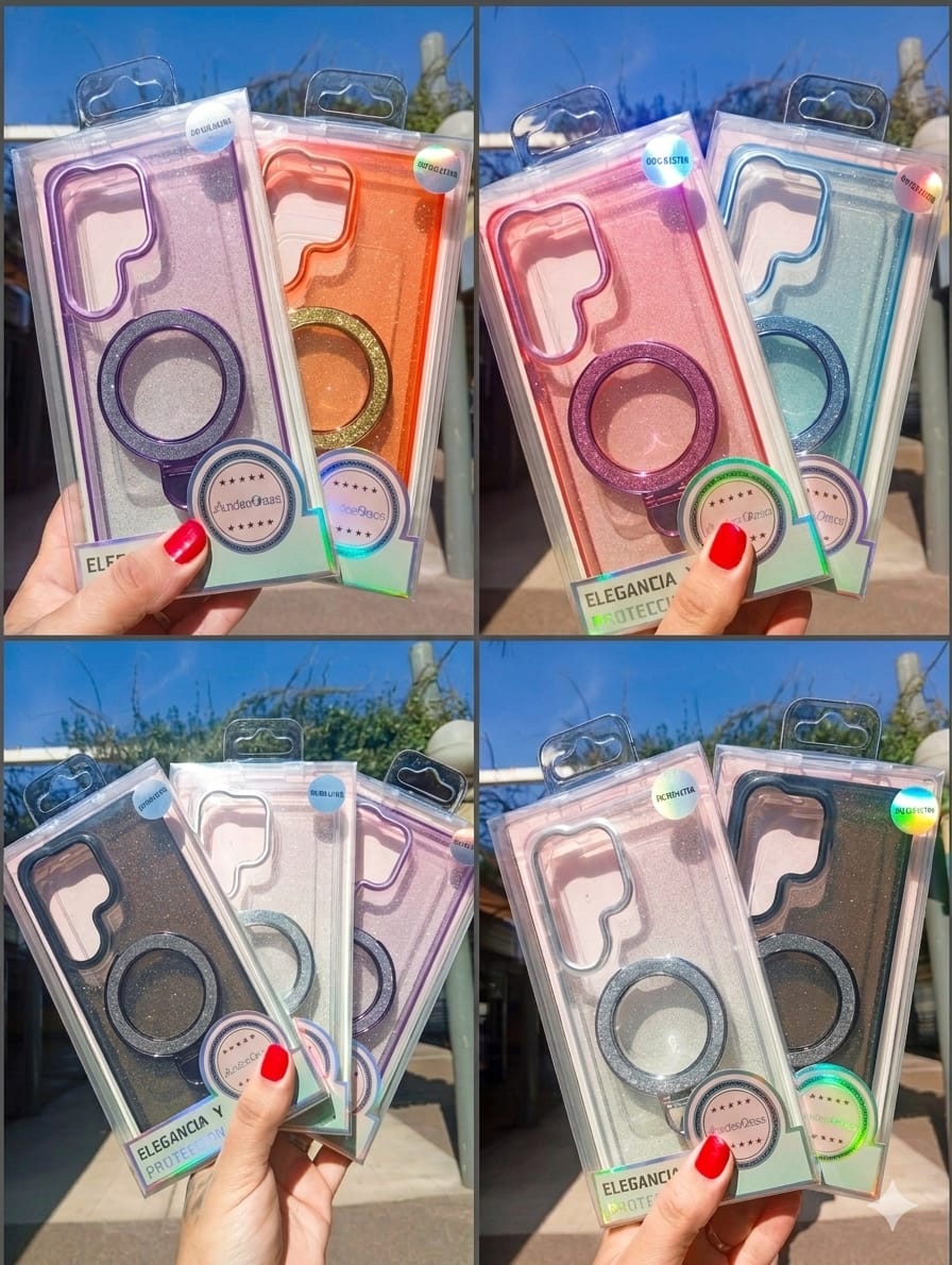 Tpu Magsafe Glitter Con Soporte